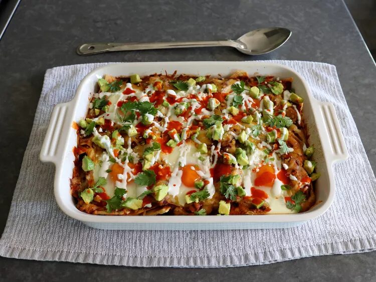 Chilaquiles Breakfast Casserole