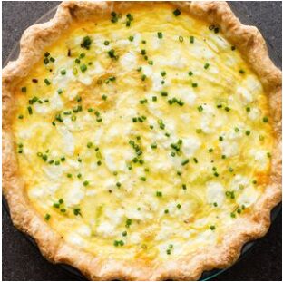 Leek and Goat Cheese Quiche