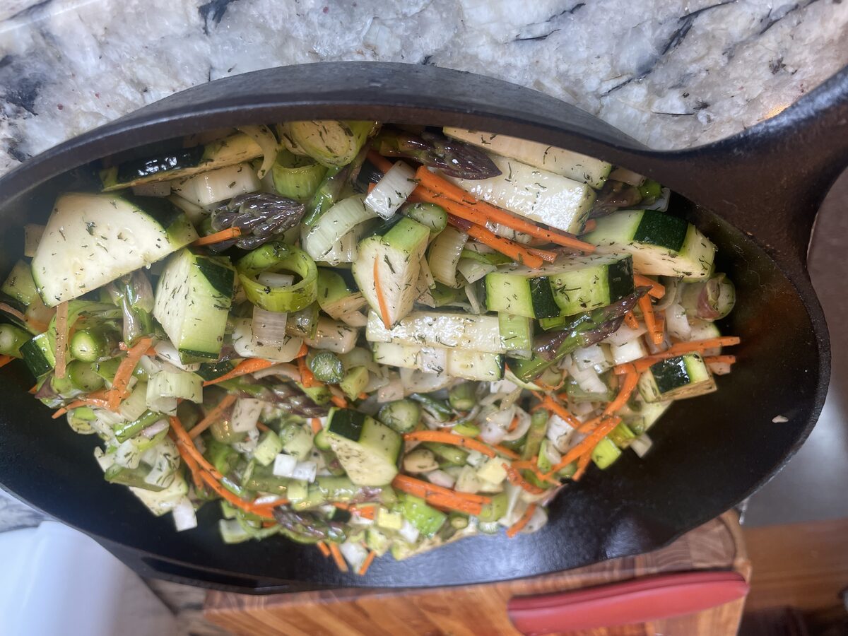 Vegetable Packs with Goat Cheese